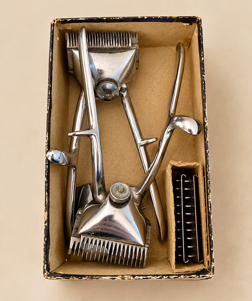 Vintage «Vera Clipper» barber-/hårklippersett – Made in Germany