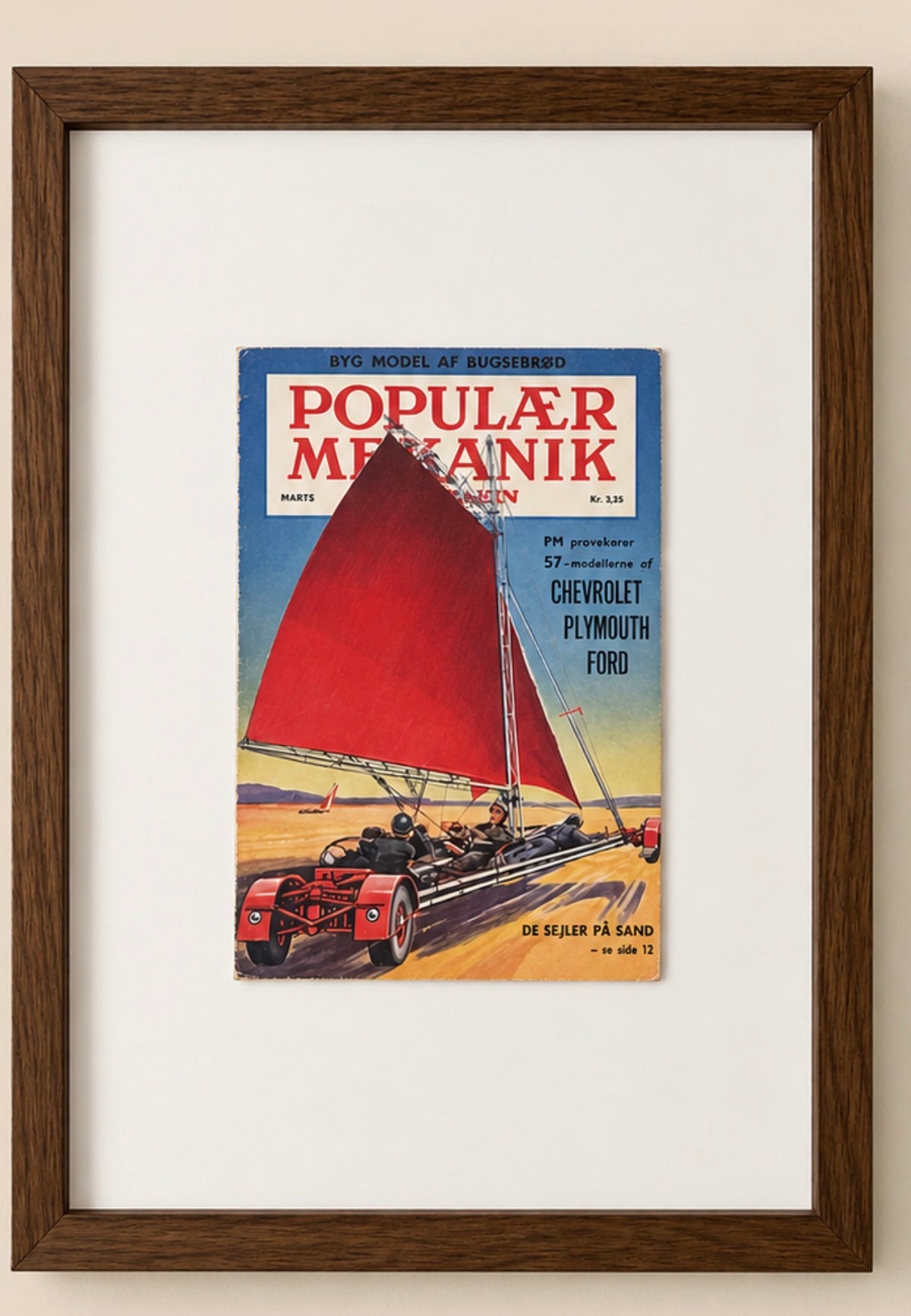 Vintage Populær Mekanik – ikonisk bil i ørken fra 1955