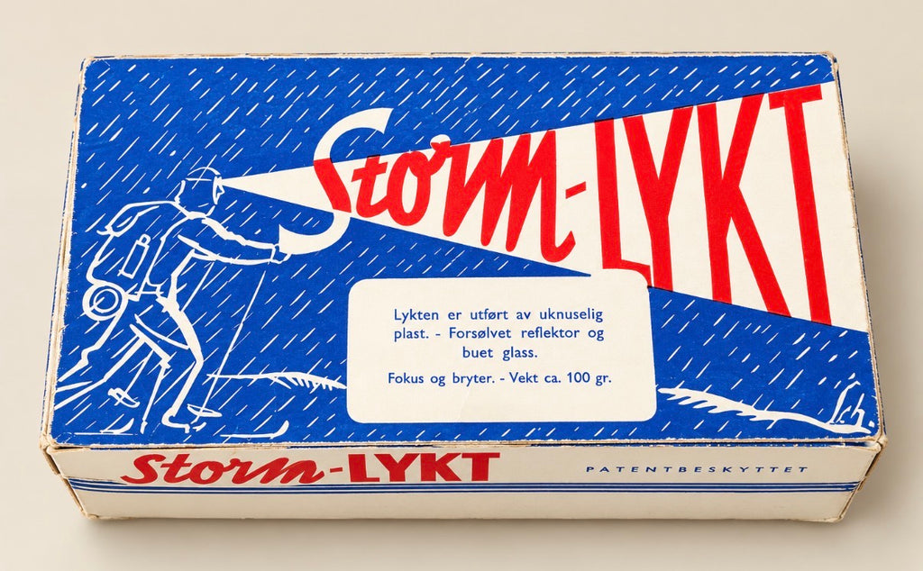 Vintage norsk Storm-Lykt – klassisk frilufts- og sikkerhetsutstyr