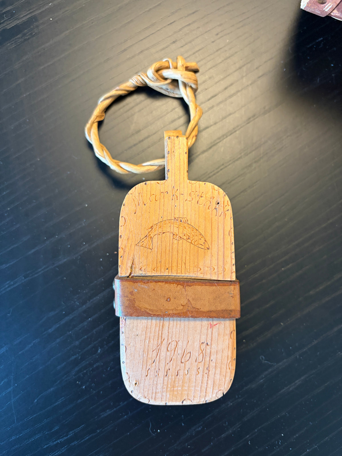 Vintage fiskeveske fra 1968 – håndlaget med original patina